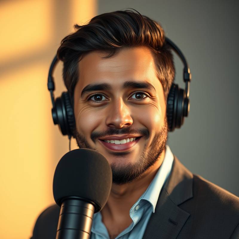 Retrato do instrutor de podcasting, Ricardo Almeida